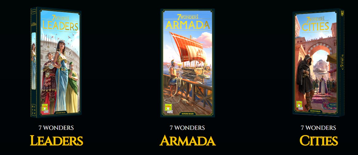 Les 3 extensions de 7 Wonders